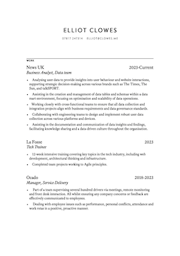 Elliot Clowes CV download pdf